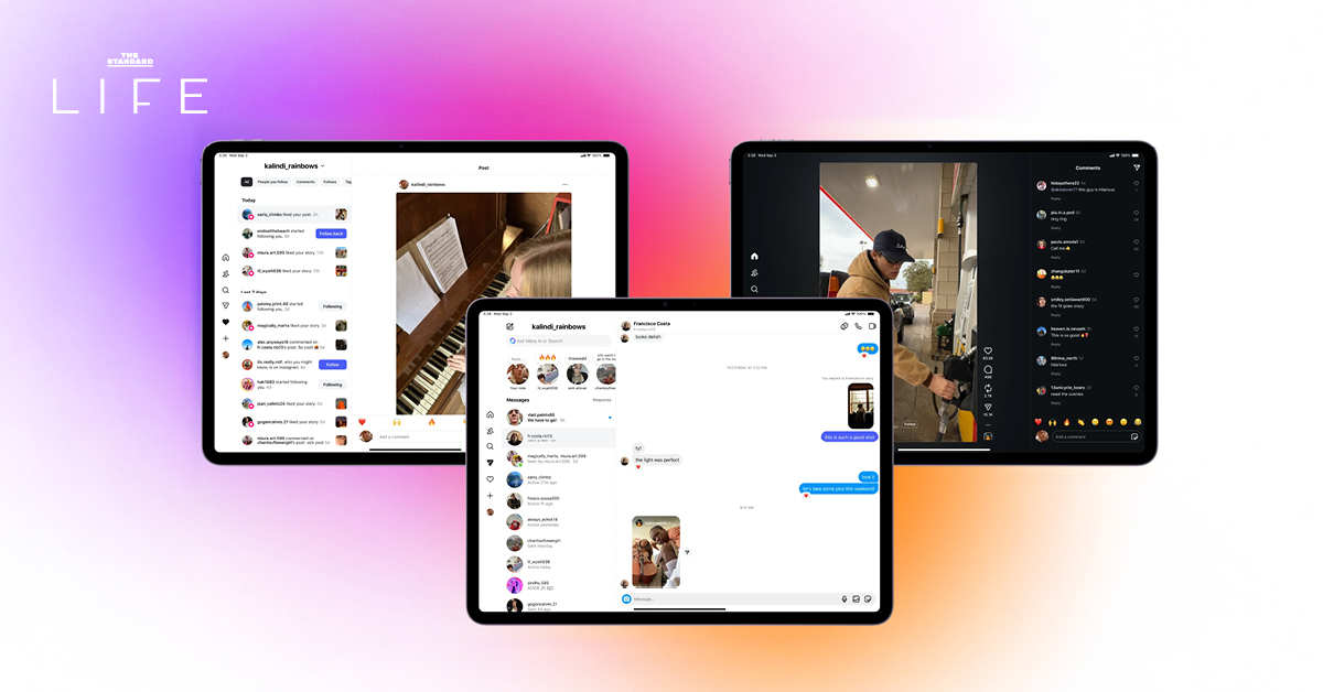 แอป Instagram เวอร์ชัน iPad แสดงฟีด Reels แบบเต็มจอ