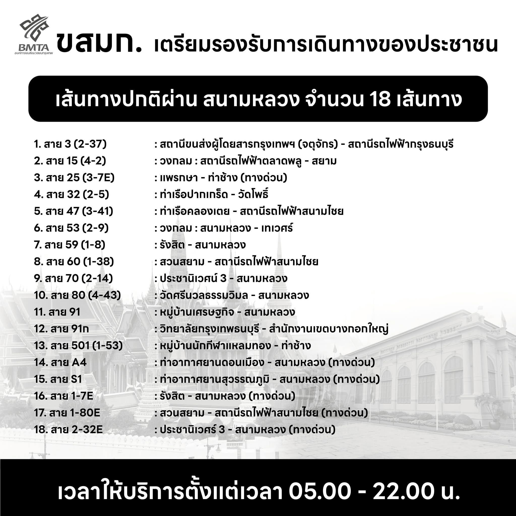ขสมก. รถ Shuttle Bus ฟรี 26 ตุลาคม ถวายน้ำสรง