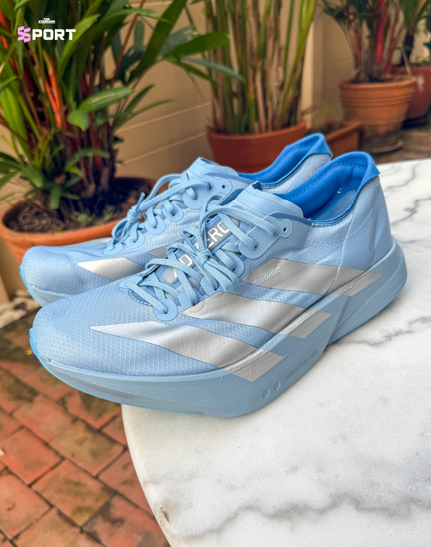 รองเท้าวิ่ง adidas Adizero Adios Pro 4 Bangsaen21 สีฟ้า Ash Blue รุ่นพิเศษครบรอบ 10 ปี