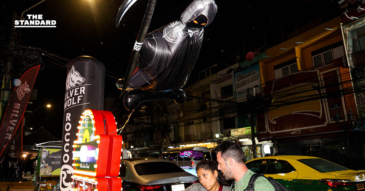 ไทย-เทศ ร่วมแต่งผีฮาโลวีน ถนนข้าวสาร แม้ปรับรูปแบบงดรื่นเริง-แสดงความอาลัย