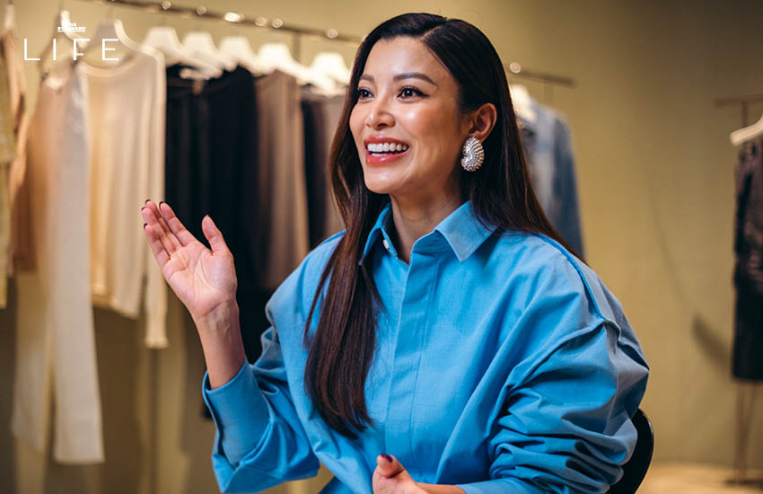 เอมมี่ มรกต ในชุดแฟชั่นที่โดดเด่น