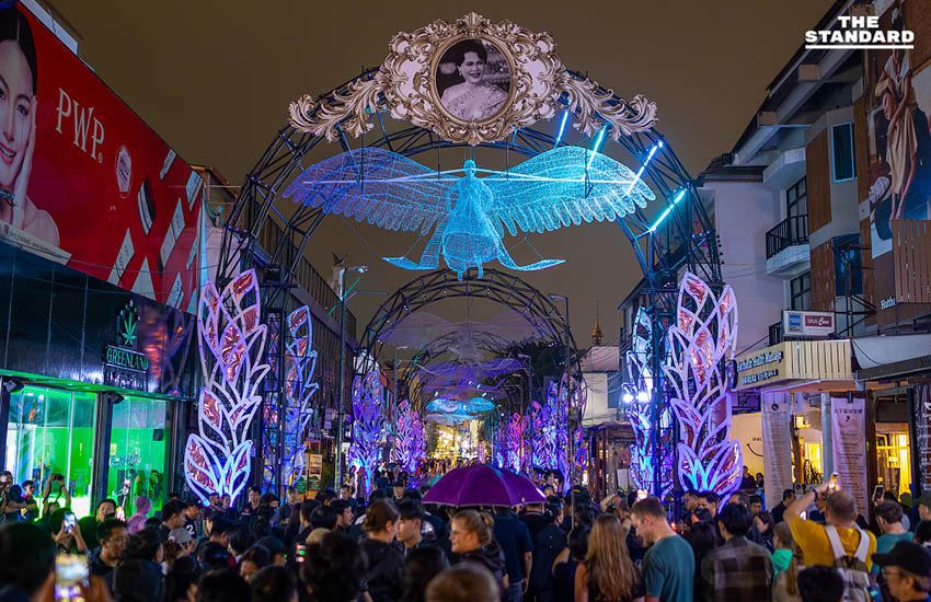 เชียงใหม่เปิดซุ้มไฟ ‘ทิพยรัศมีเวียงพิงค์’ ต้อนรับ ยี่เป็ง 68 4