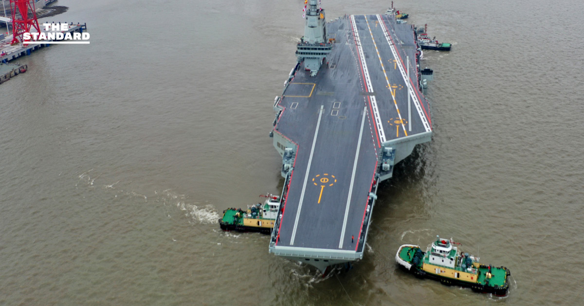 จีนประจำการ ‘ฝูเจี้ยน’ เรือบรรทุกเครื่องบินที่ทันสมัยที่สุด ประกาศศักดามหาอำนาจทางทะเล แข่งขันกับสหรัฐฯ