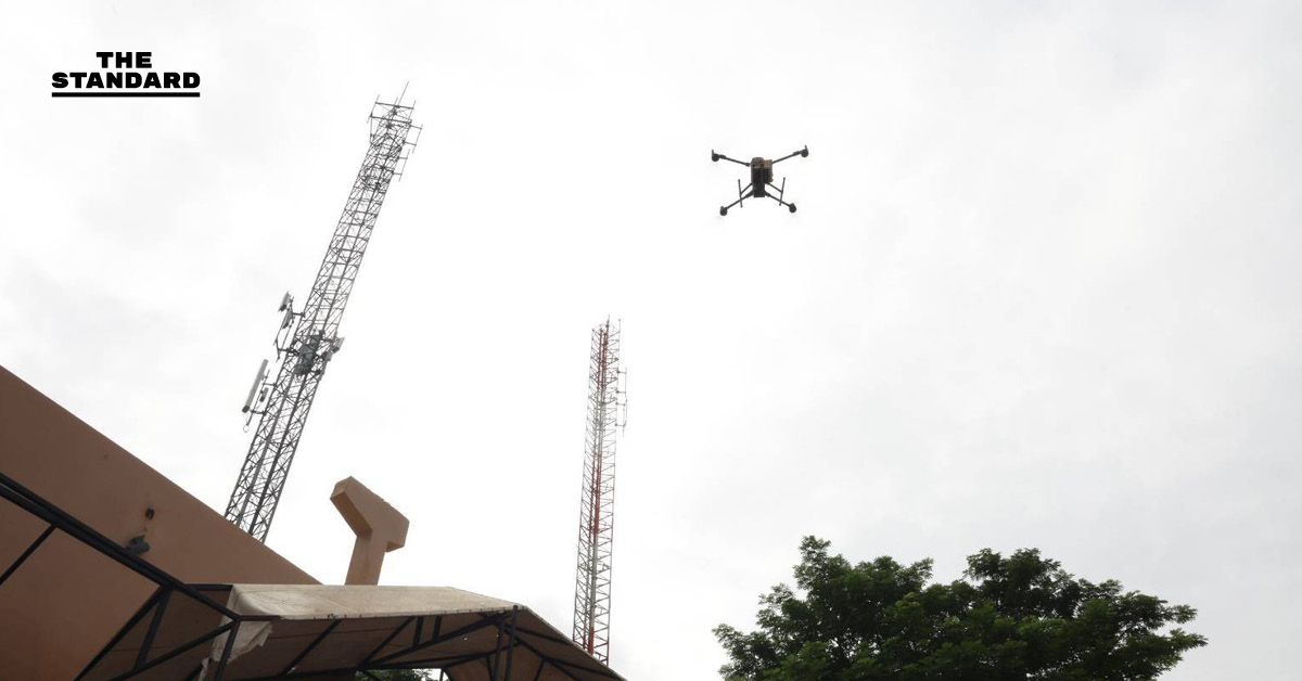 กสทช. ใช้โดรน ตรวจจับสัญญาณโทรศัพท์พื้นที่ **แม่สอด** สกัดปัญหา **Roaming** ข้ามแดนไปใช้ก่ออาชญากรรมไซเบอร์