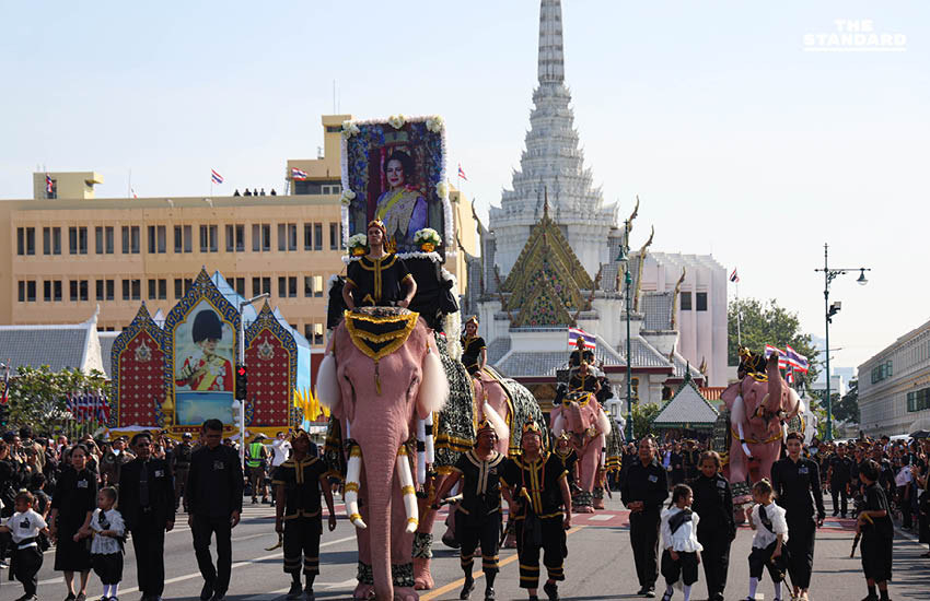 ริ้วขบวนคชสารคู่แผ่นดิน เข้าถวายสักการะพระบรมศพ สมเด็จพระพันปีหลวง 1