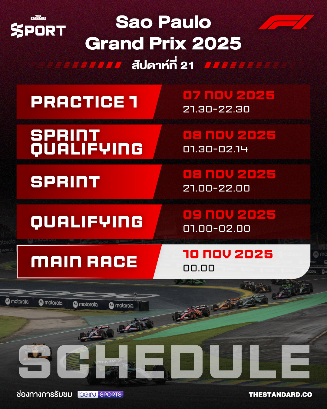 ตารางแข่งขัน F1 เซาเปาโลกรังด์ปรีซ์ 1