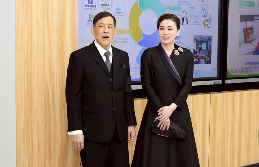 ในหลวง-พระราชินี ทอดพระเนตรสถาบันด้านเทคโนโลยีอวกาศของ จีน 6