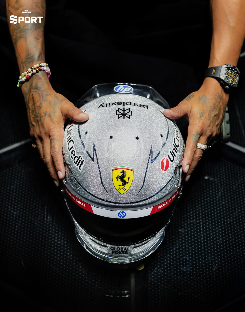 Lights Up Vegas หมวกลายพิเศษของ ลูอิส แฮมิลตัน พร้อมซิ่ง เมืองแสงไฟ 4