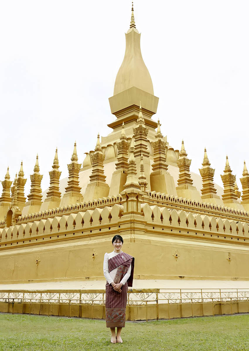 เจ้าหญิงไอโกะแห่งราชวงศ์ญี่ปุ่น เสด็จฯ เยือน สปป.ลาว ในโอกาสเสด็จฯ เยือนต่างประเทศอย่างเป็นทางการครั้งแรก 3
