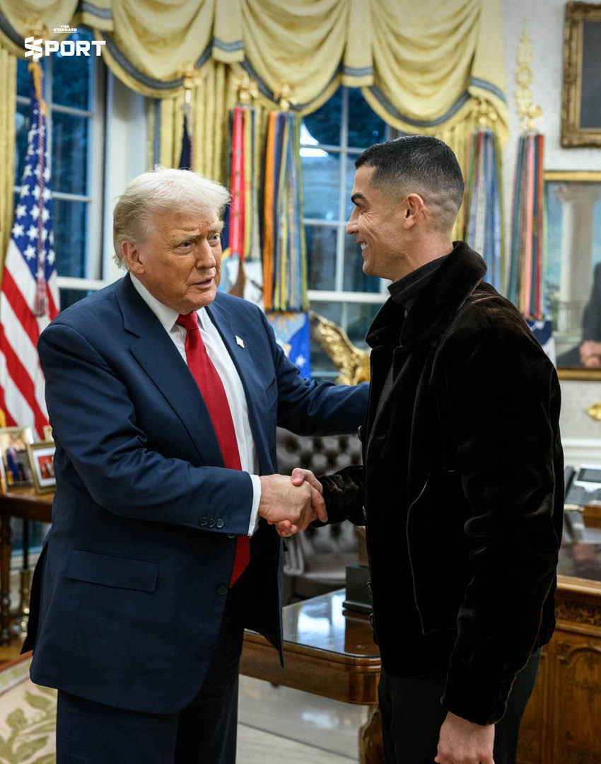 คริสเตียโน โรนัลโด เยือน ทำเนียบขาว พบ ประธานาธิบดีโดนัลด์ ทรัมป์ 2