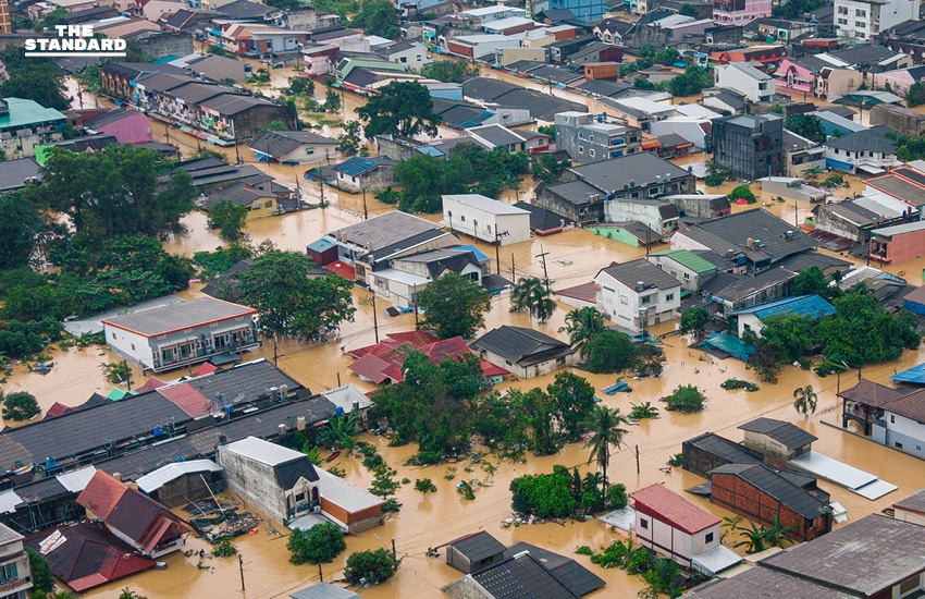 มุมสูงน้ำท่วม หาดใหญ่ ยังรุนแรง 1