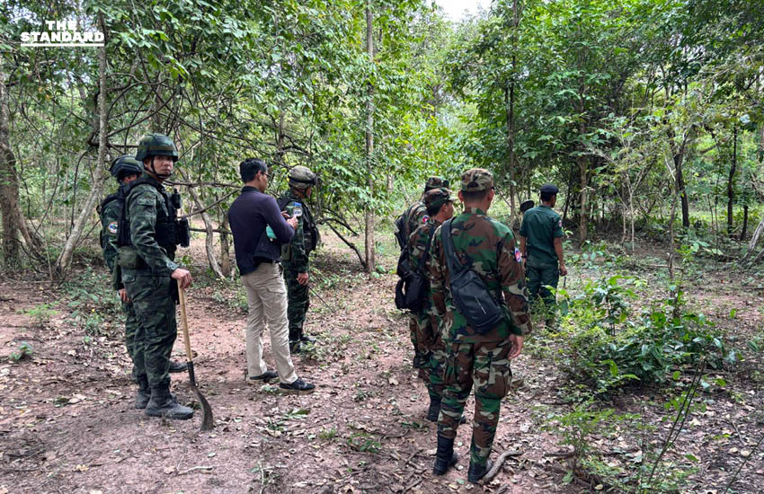 ไทย-กัมพูชา ลุยสำรวจปักหมุดเขตแดนชั่วคราว ประเดิมวันแรก หลักเขต 42 รังวัดได้ 8 จุด พบอุปสรรคลมแรง-ป่าทึบ 3