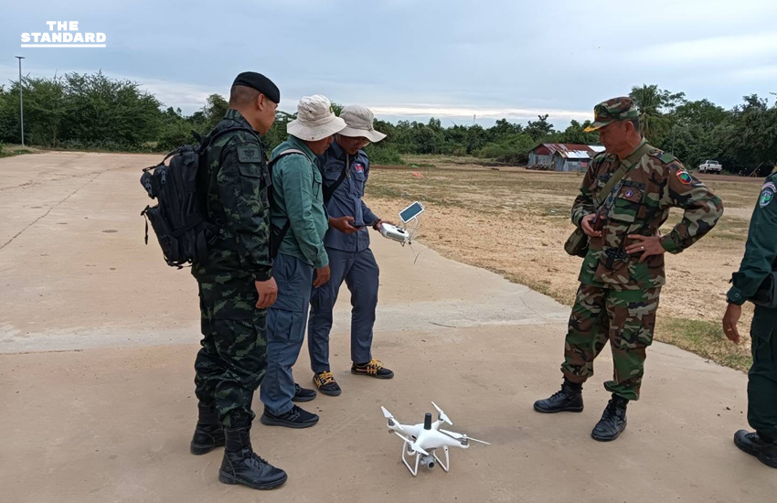 **ชุดสำรวจและปักหมุดชั่วคราว ไทย-กัมพูชา คืบหน้า 81.93%** 2