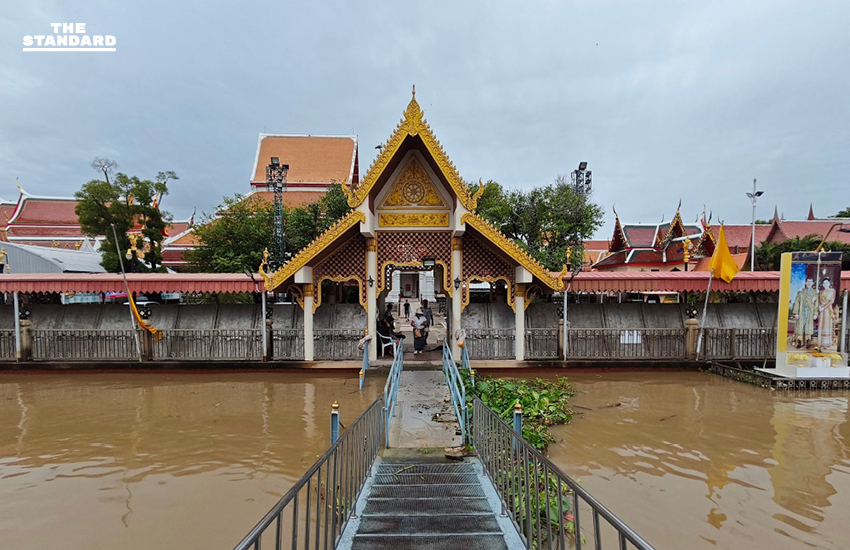 วัดพนัญเชิงฯ เร่งตั้งบังเกอร์กันน้ำ รับ มวลน้ำเหนือ 1