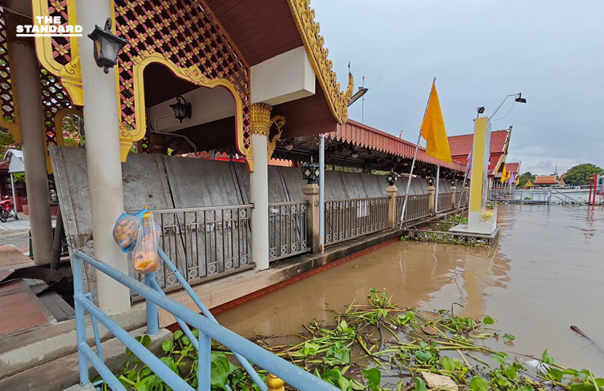 วัดพนัญเชิงฯ เร่งตั้งบังเกอร์กันน้ำ รับ มวลน้ำเหนือ 3