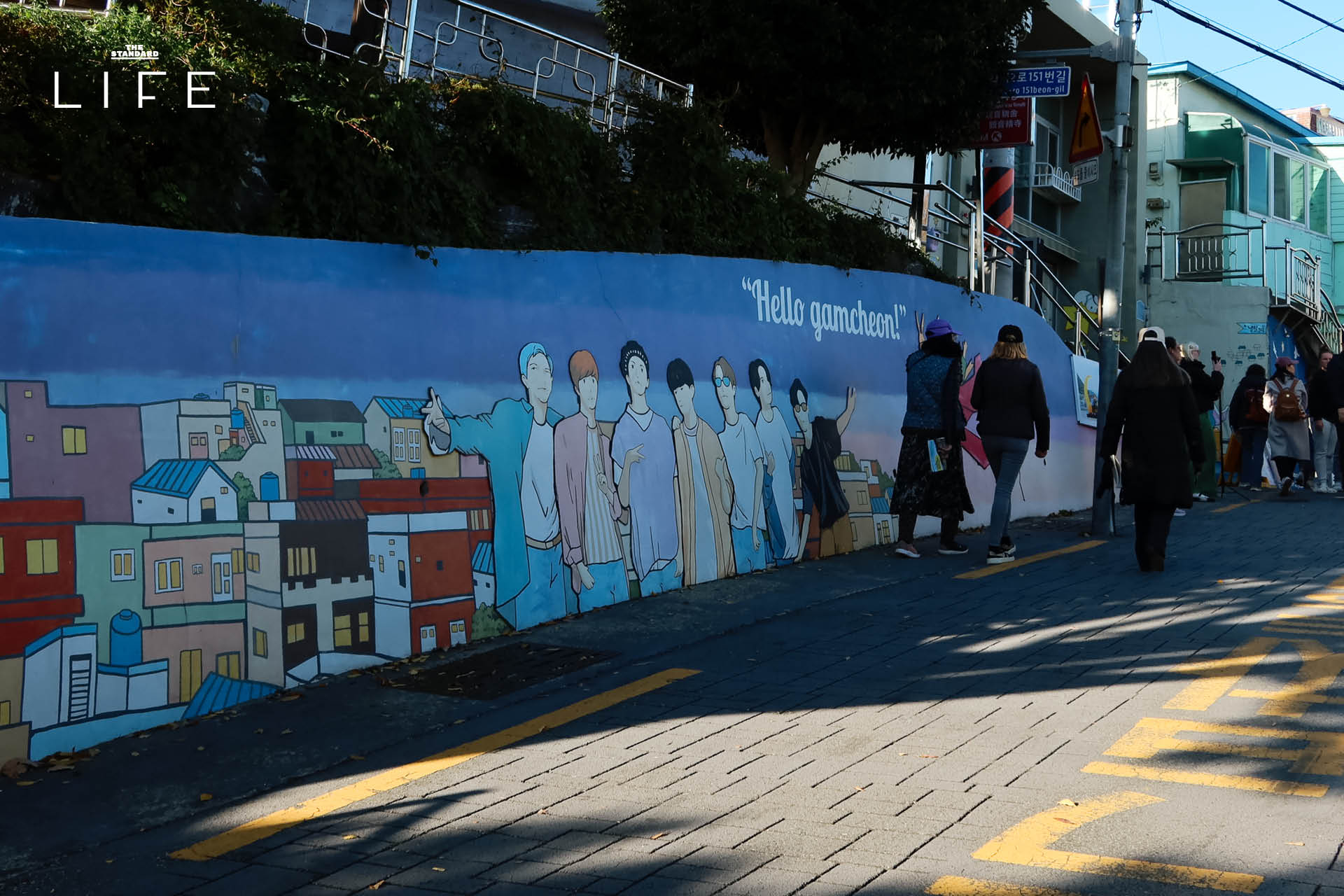 ภาพหมู่บ้านวัฒนธรรมคัมชอนที่มองเห็นจากมุมสูง