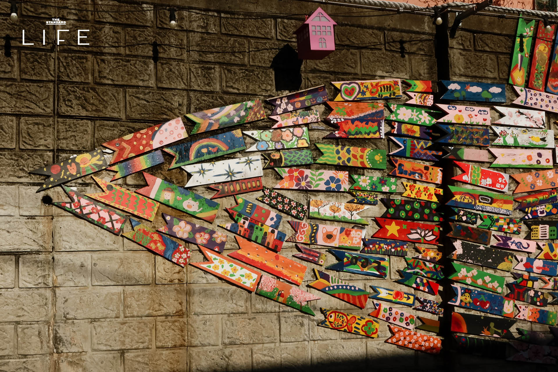 ภาพหมู่บ้านวัฒนธรรมคัมชอนที่มองเห็นจากมุมสูง