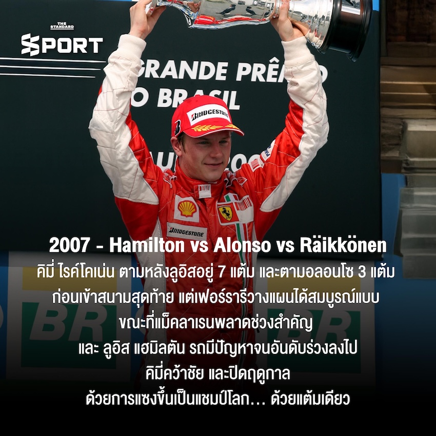 Final Showdown ย้อนรอย แชมป์โลก F1 ที่ต้องตัดสินกัน สนามสุดท้าย 1