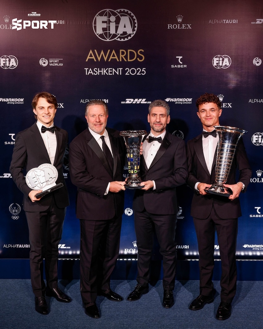 แลนโด นอร์ริส รับถ้วยแชมป์โลก F1 2025 อย่างเป็นทางการ ในงาน FIA Awards 3