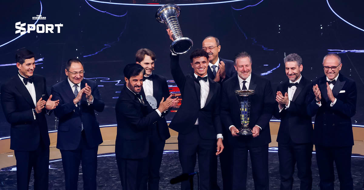 แลนโด นอร์ริส รับถ้วยแชมป์โลก F1 2025 อย่างเป็นทางการ ในงาน FIA Awards