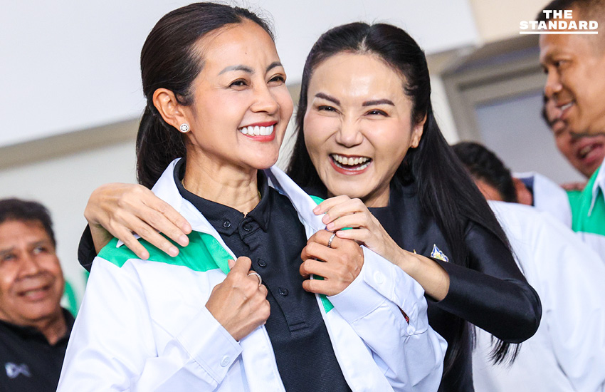 นฤมลต้อนรับ ‘กลุ่มเพื่อนเฉลิมชัย’ กว่า 10 คน สวมเสื้อพรรคกล้าธรรม 5