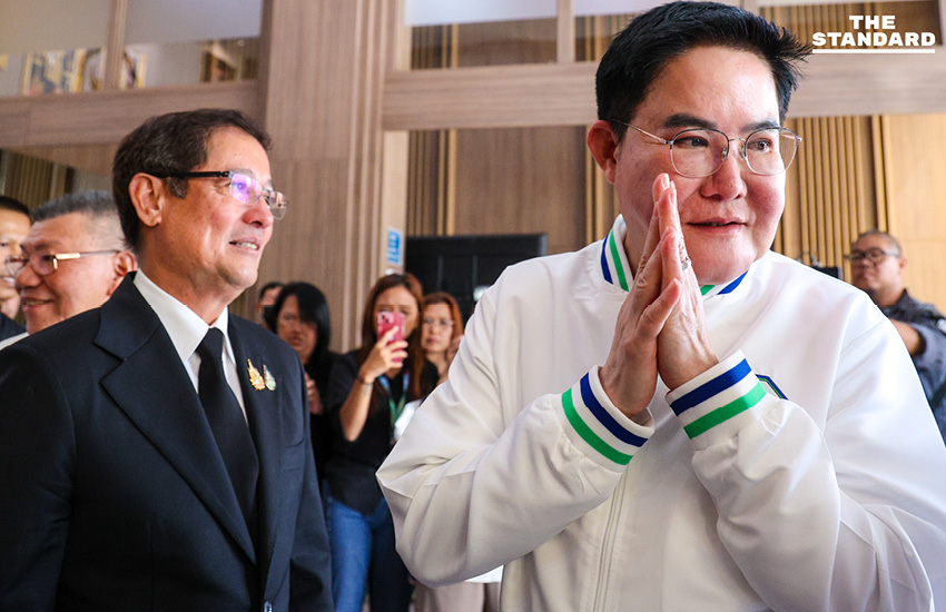 นฤมลต้อนรับ ‘กลุ่มเพื่อนเฉลิมชัย’ กว่า 10 คน สวมเสื้อพรรคกล้าธรรม 8