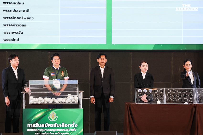 เคาะแล้วหมายเลขปาร์ตี้ลิสต์เลือกตั้งปี 69 มี 52 พรรค แห่สมัคร เพื่อไทย ได้เลข 9 รวมไทยสร้างชาติ เบอร์ 6 ส่วน ประชาชน คว้า 46 13