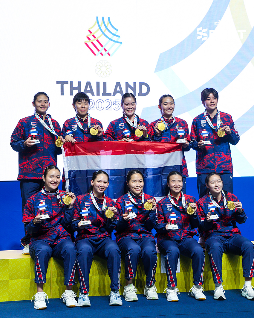 ทีมแบดมินตันหญิงไทย รวมใจสู้จนคว้าเหรียญทอง ซีเกมส์ 2025 1