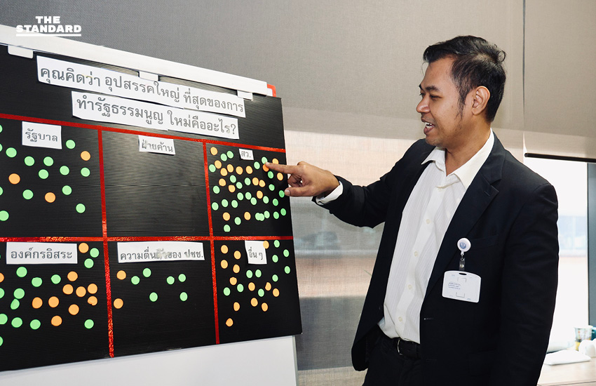 เทวฤทธิ์ มณีฉาย สมาชิกวุฒิสภา ขณะให้สัมภาษณ์ถึงประสบการณ์การทำงานในสภา
