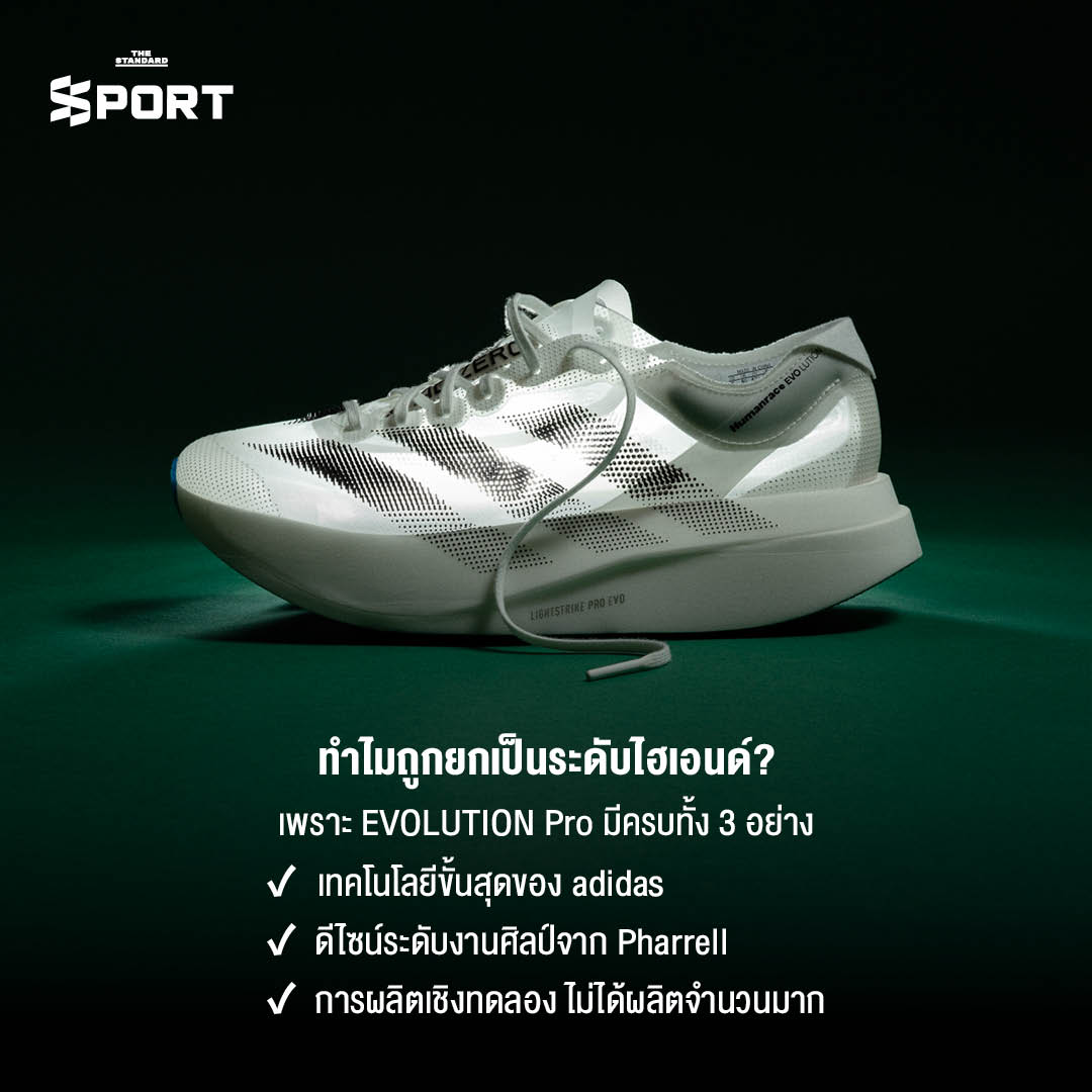 รองเท้าวิ่ง EVOLUTION Pro จาก adidas x Pharrell Williams สีขาวดำ พร้อมรายละเอียดนวัตกรรม 6