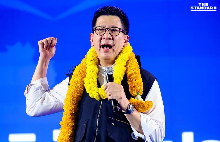 อนุทิน ชาญวีรกูล หัวหน้าพรรคภูมิใจไทย ปราศรัยใหญ่ที่สวนลุมพินี 10