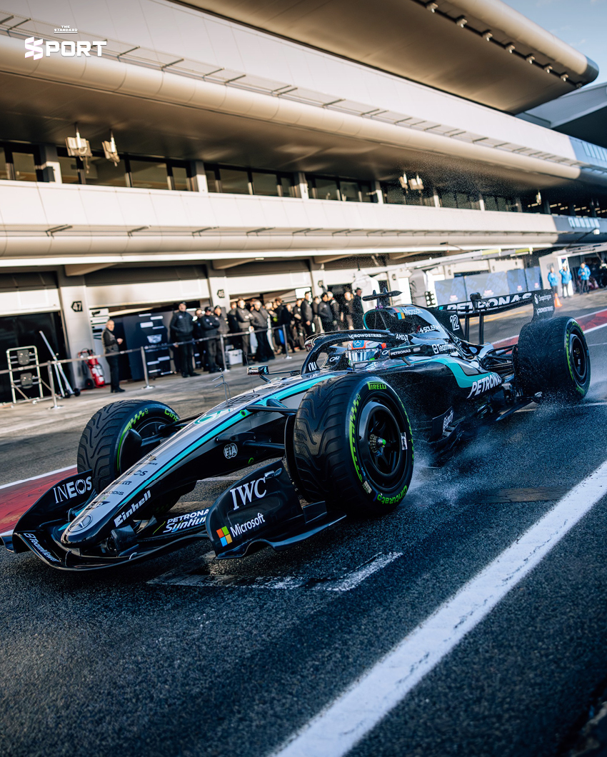 ภาพรถแข่ง Formula 1 กำลังทดสอบในสนาม Circuit de Barcelona-Catalunya 2