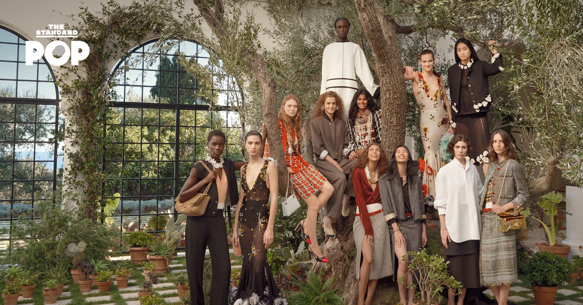 นางแบบในแคมเปญ CHANEL คอลเล็กชัน Matthieu Blazy ถ่ายทำที่วิลล่า La Pausa