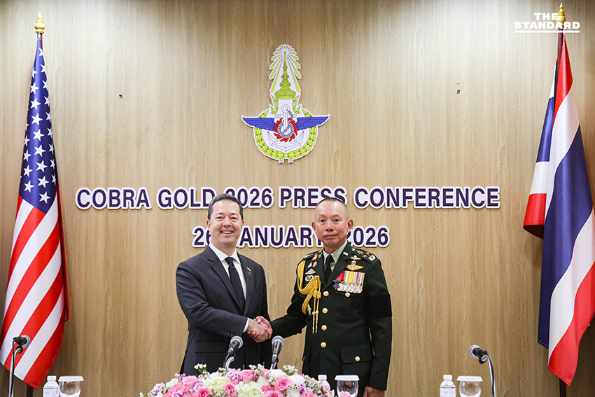 พล.อ. อุกฤษฎ์ บุญตานนท์ ผบ.ทสส. และ ฌอน เค. โอนีลล์ เอกอัครราชทูตสหรัฐฯ ร่วมแถลงข่าวการฝึก Cobra Gold 2026 1