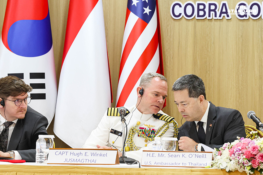 พล.อ. อุกฤษฎ์ บุญตานนท์ ผบ.ทสส. และ ฌอน เค. โอนีลล์ เอกอัครราชทูตสหรัฐฯ ร่วมแถลงข่าวการฝึก Cobra Gold 2026 10