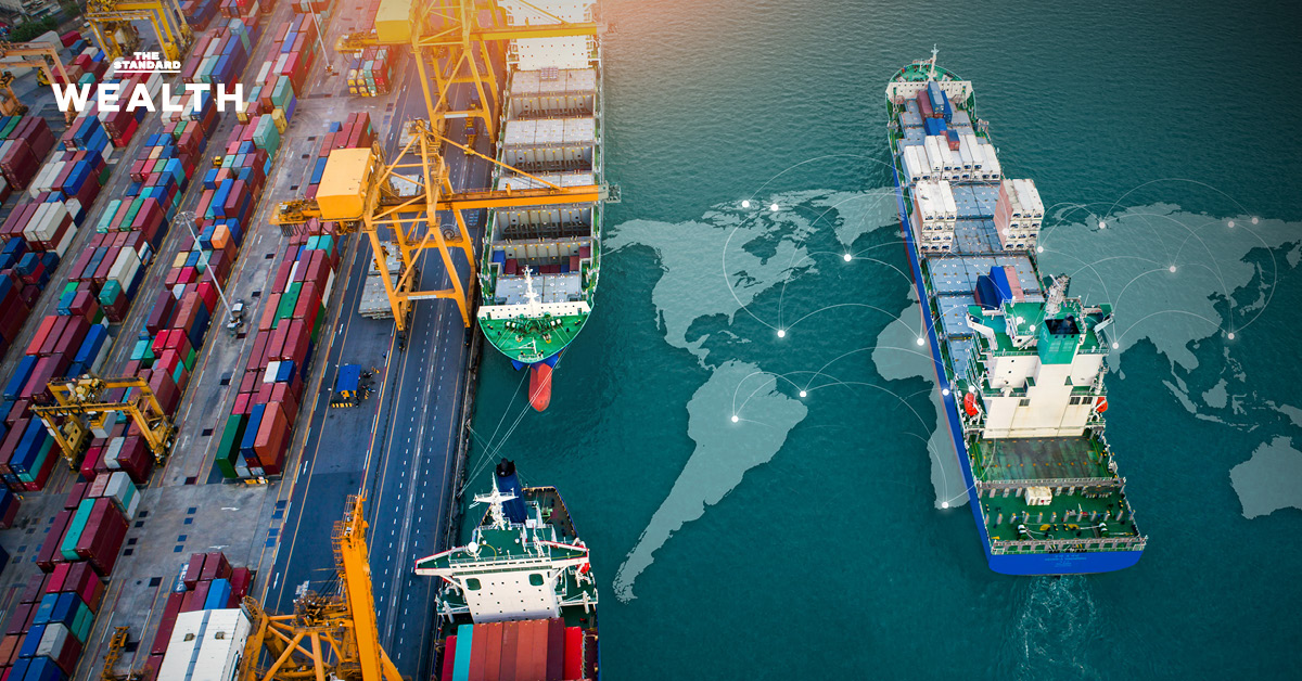 กราฟแสดงมูลค่าการส่งออก การนำเข้า และดุลการค้าของไทยในปี 2568 พร้อมปัจจัยขับเคลื่อนและผลกระทบ