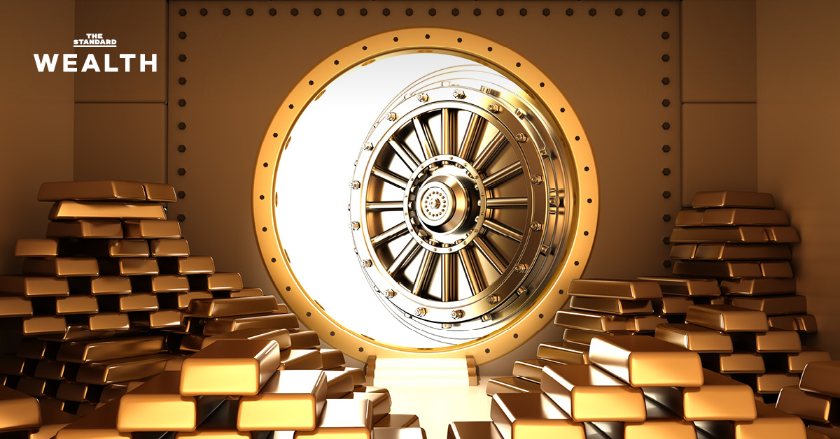 กราฟแสดงราคาทองคำโลกที่พุ่งสูงขึ้น โดยมีข้อมูลคาดการณ์จากฮั่วเซ่งเฮงสำหรับปี 2569 และผลกระทบจากความเสี่ยงภูมิรัฐศาสตร์