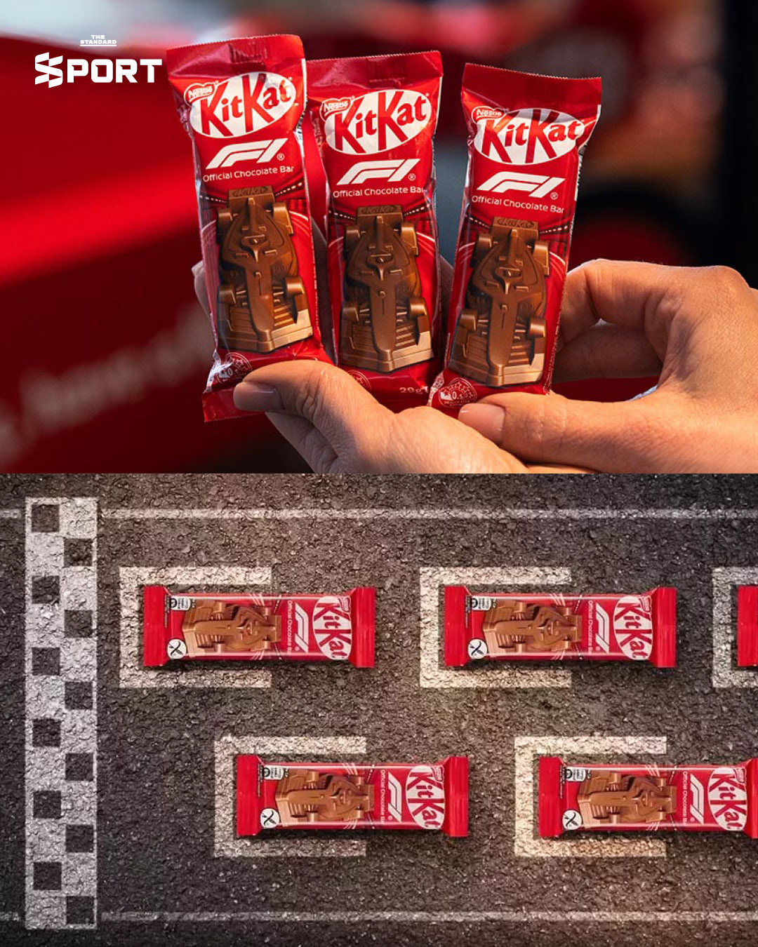 ภาพช็อกโกแลตรถแข่ง KitKat x F1 ที่ผสานความหวานและความเร็วเข้าด้วยกัน 3
