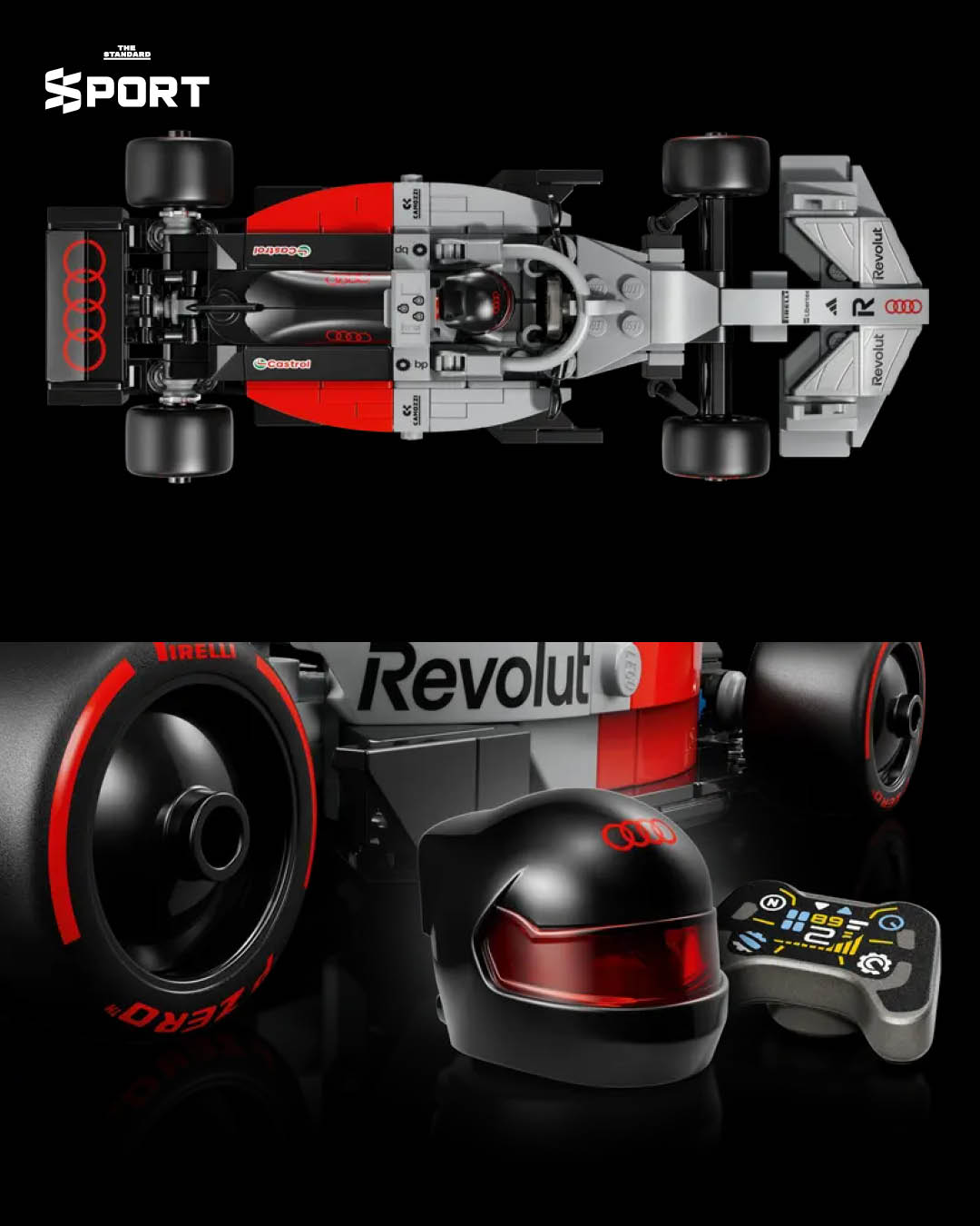 โมเดลรถแข่ง LEGO Audi Revolut F1 R26 พร้อมรายละเอียดสมจริง 3