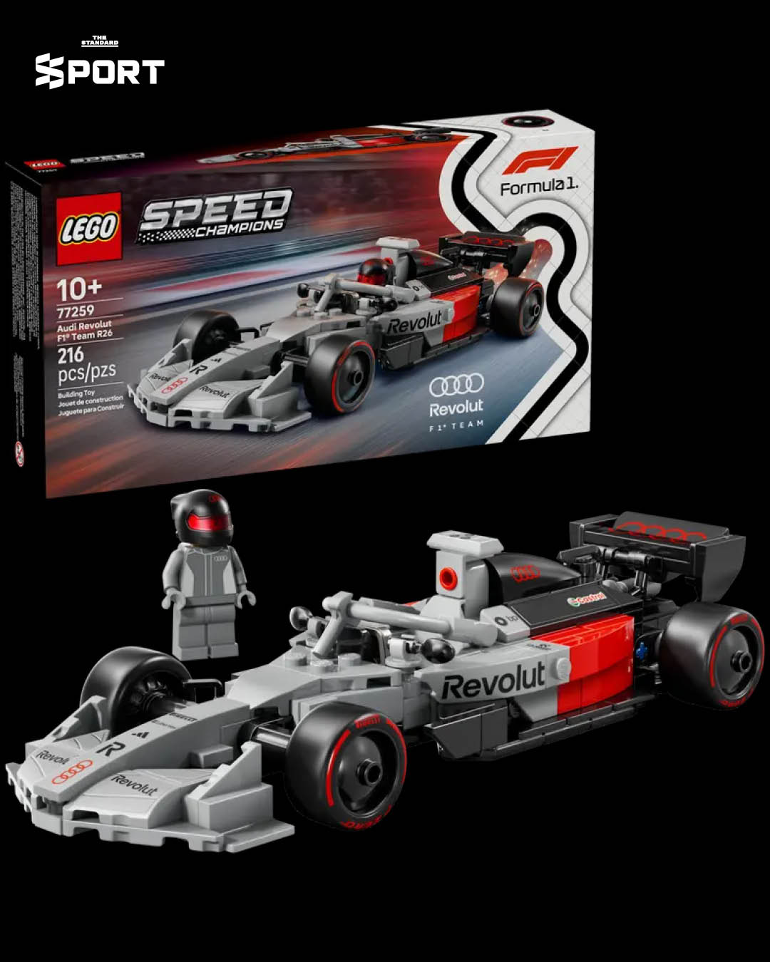 โมเดลรถแข่ง LEGO Audi Revolut F1 R26 พร้อมรายละเอียดสมจริง 4