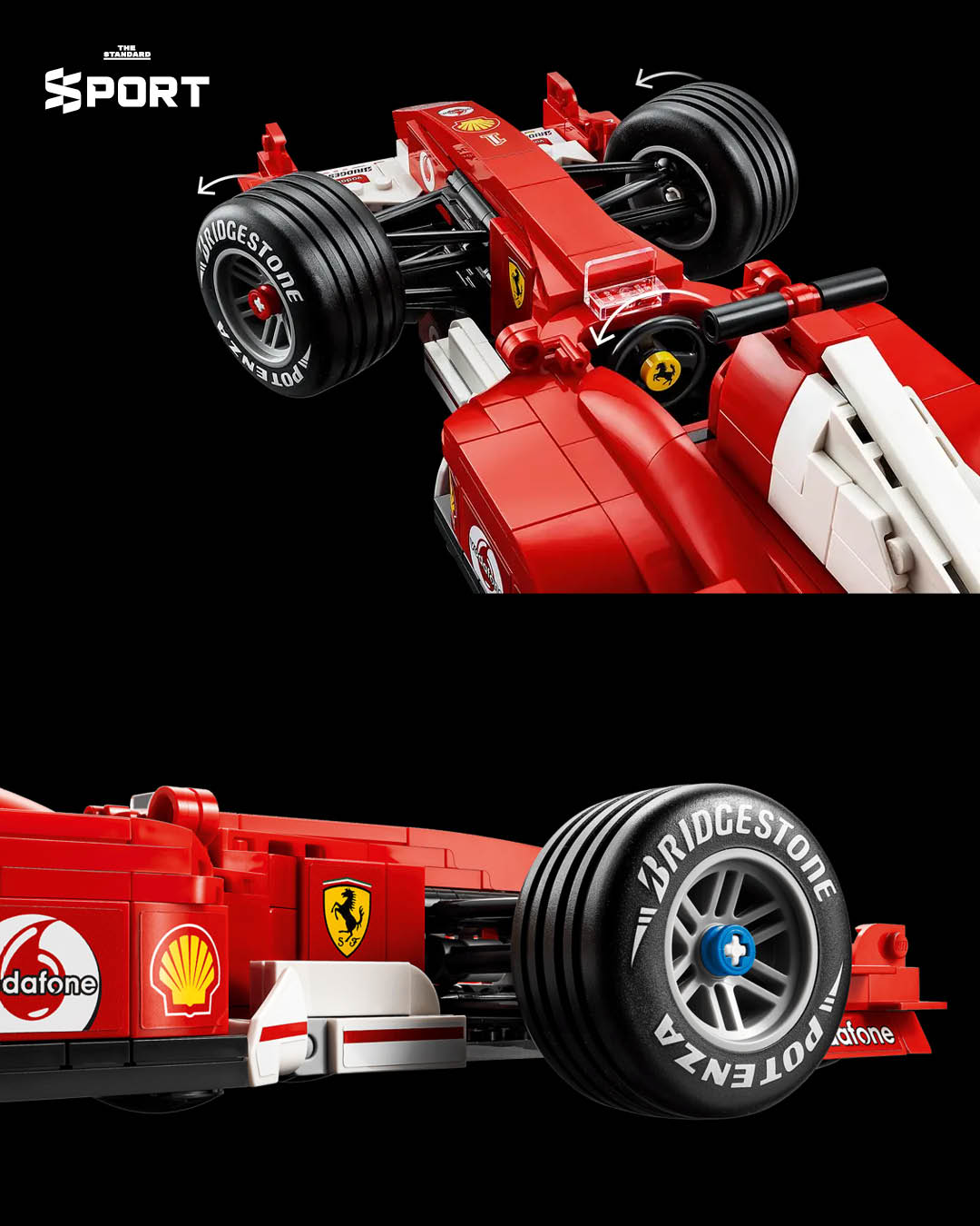 ภาพโมเดล LEGO ชุด Ferrari F2004 พร้อมฟิกเกอร์นักแข่ง ไมเคิล ชูมัคเกอร์ 4