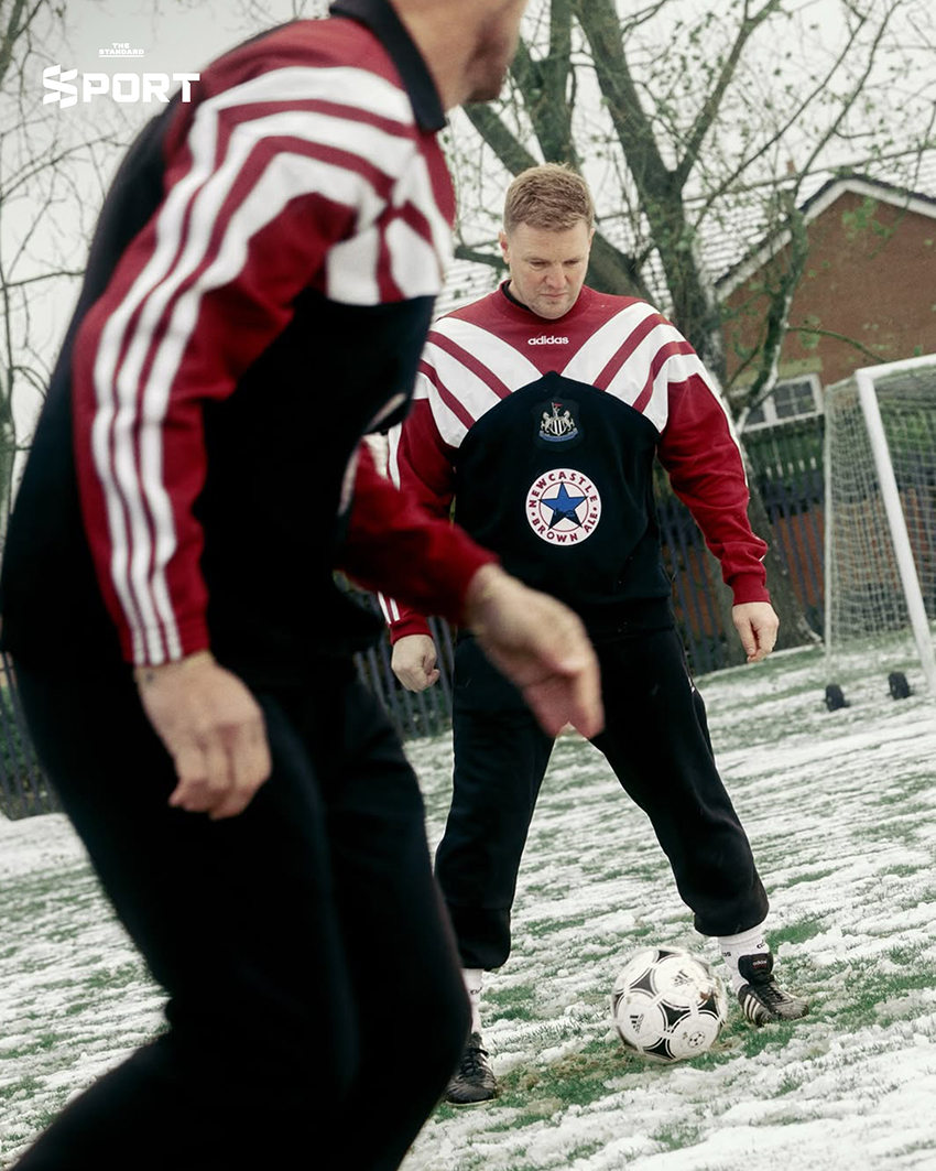 Headline: Newcastle x adidas เปิดตัวคอลเล็กชันพิเศษ หวนคืนชุดแข่งระดับตำนาน (No changes are needed based on the rule add a space before proper nouns that follow a verb, as คอลเล็กชันพิเศษ and ชุดแข่งระดับตำนาน are not proper nouns in this context.) 5