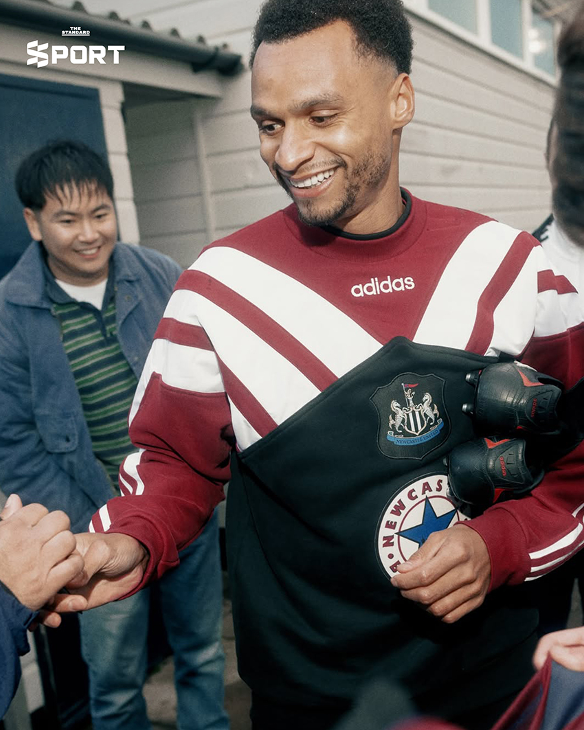 Headline: Newcastle x adidas เปิดตัวคอลเล็กชันพิเศษ หวนคืนชุดแข่งระดับตำนาน (No changes are needed based on the rule add a space before proper nouns that follow a verb, as คอลเล็กชันพิเศษ and ชุดแข่งระดับตำนาน are not proper nouns in this context.) 6