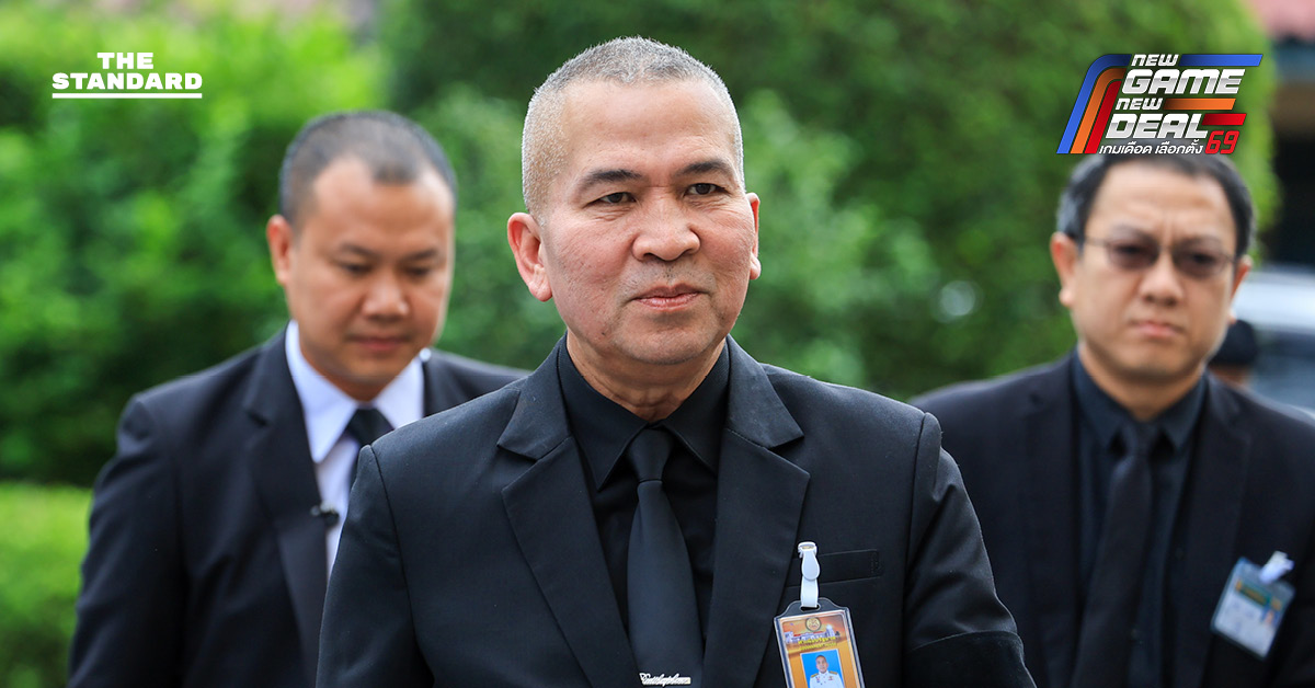 พล.ต.ท. รุทธพล เนาวรัตน์ รัฐมนตรีว่าการกระทรวงยุติธรรม แถลงข่าวกรณีคดีผู้สมัคร สส. เอี่ยวเว็บพนัน