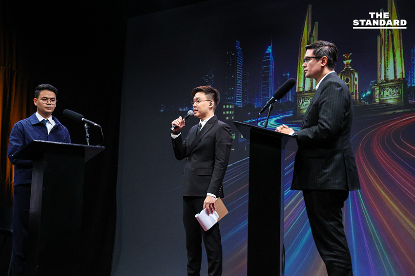 THE STANDARD POLICY BATTLE เดือด 4 พรรคดังประชันวิสัยทัศน์ต้านโกง งัดข้อปมทุนเทา-สแกมเมอร์ 13