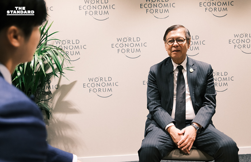 ภาพ สีหศักดิ์ พวงเกตุแก้ว รัฐมนตรีว่าการกระทรวงการต่างประเทศ ให้สัมภาษณ์ที่การประชุม World Economic Forum ที่เมืองดาวอส สวิตเซอร์แลนด์ 2