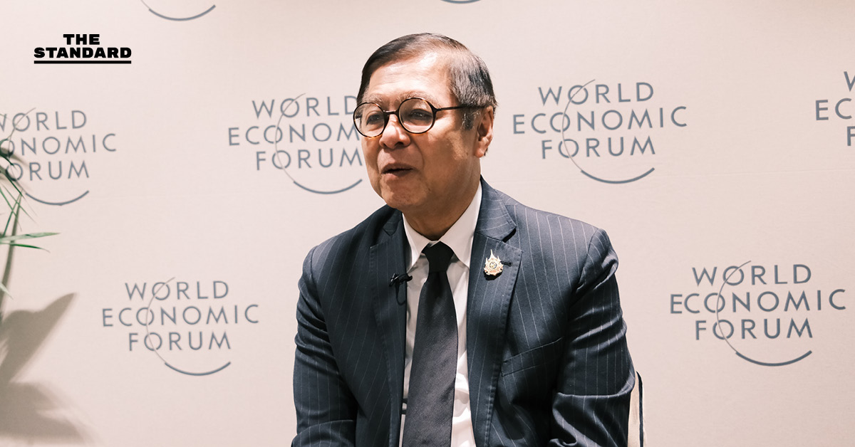 สีหศักดิ์ พวงเกตุแก้ว รัฐมนตรีว่าการกระทรวงการต่างประเทศ ให้สัมภาษณ์ขณะร่วมการประชุมสภาเศรษฐกิจโลก ที่ดาวอส ประเทศสวิตเซอร์แลนด์