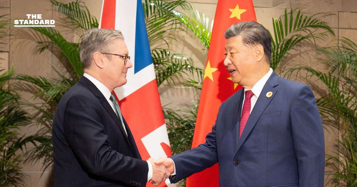 ภาพ เคียร์ สตาร์เมอร์ นายกรัฐมนตรีสหราชอาณาจักร ขณะเดินทางเยือนกรุงปักกิ่ง ประเทศจีน