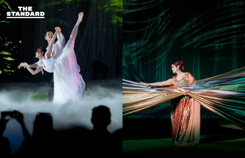 ภาพบรรยากาศการแสดงละครเพลง ‘Still On My Mind ในดวงใจนิรันดร์’ กลางสวน โดย ปตท. พร้อมแสง สี เสียงและเทคนิค Projection Mapping 2