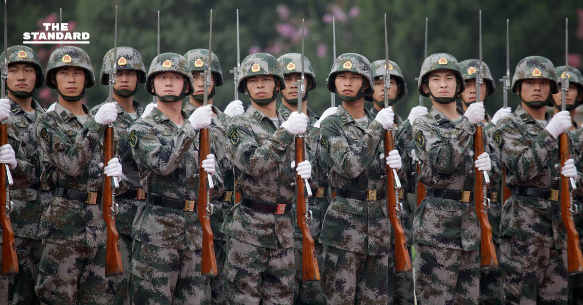 ภาพทหารจีน หรือแผนที่แสดงความสัมพันธ์ระหว่างจีนและไต้หวัน